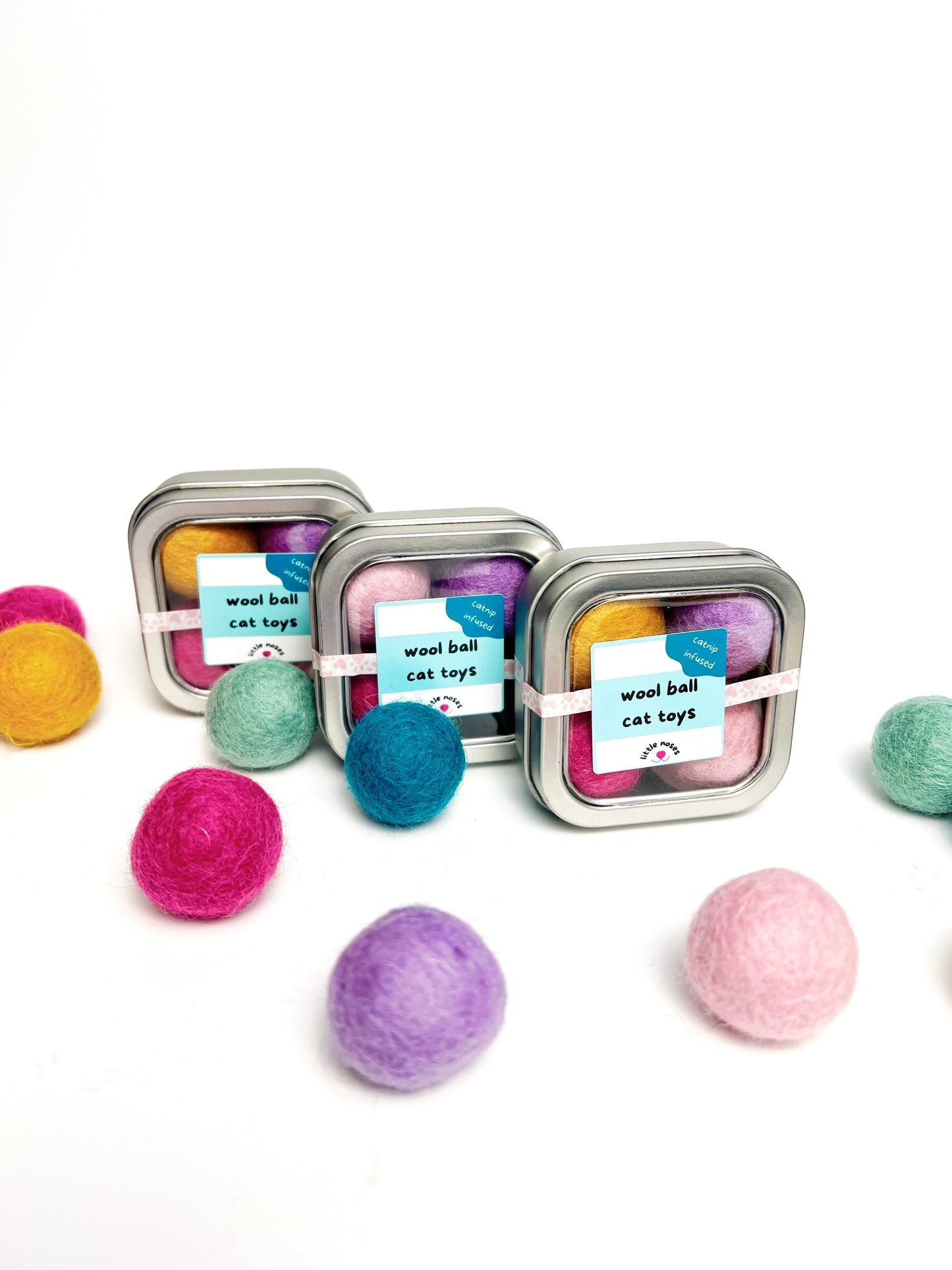 Catnip wool ball set