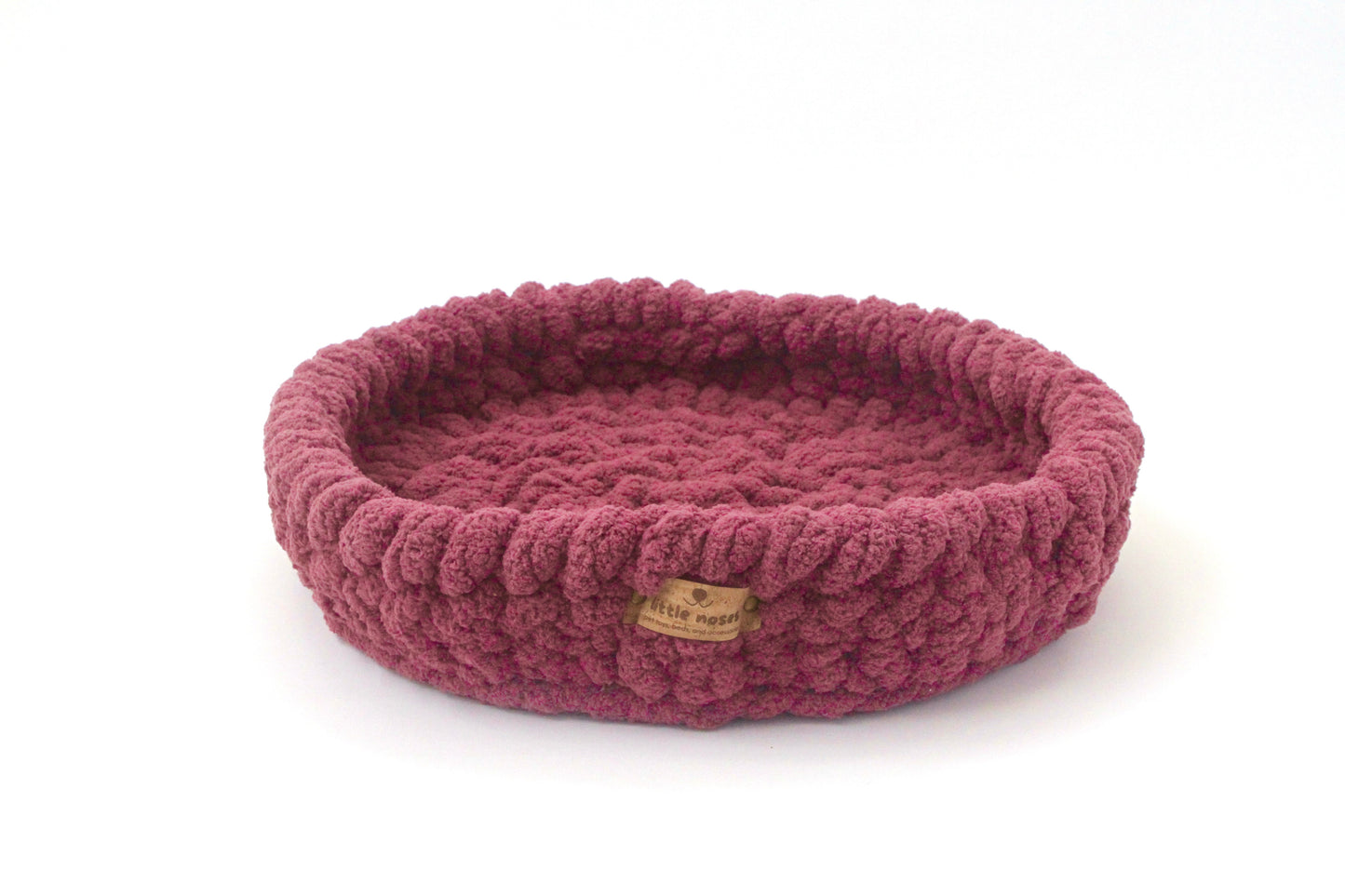 Dark pink pet bed