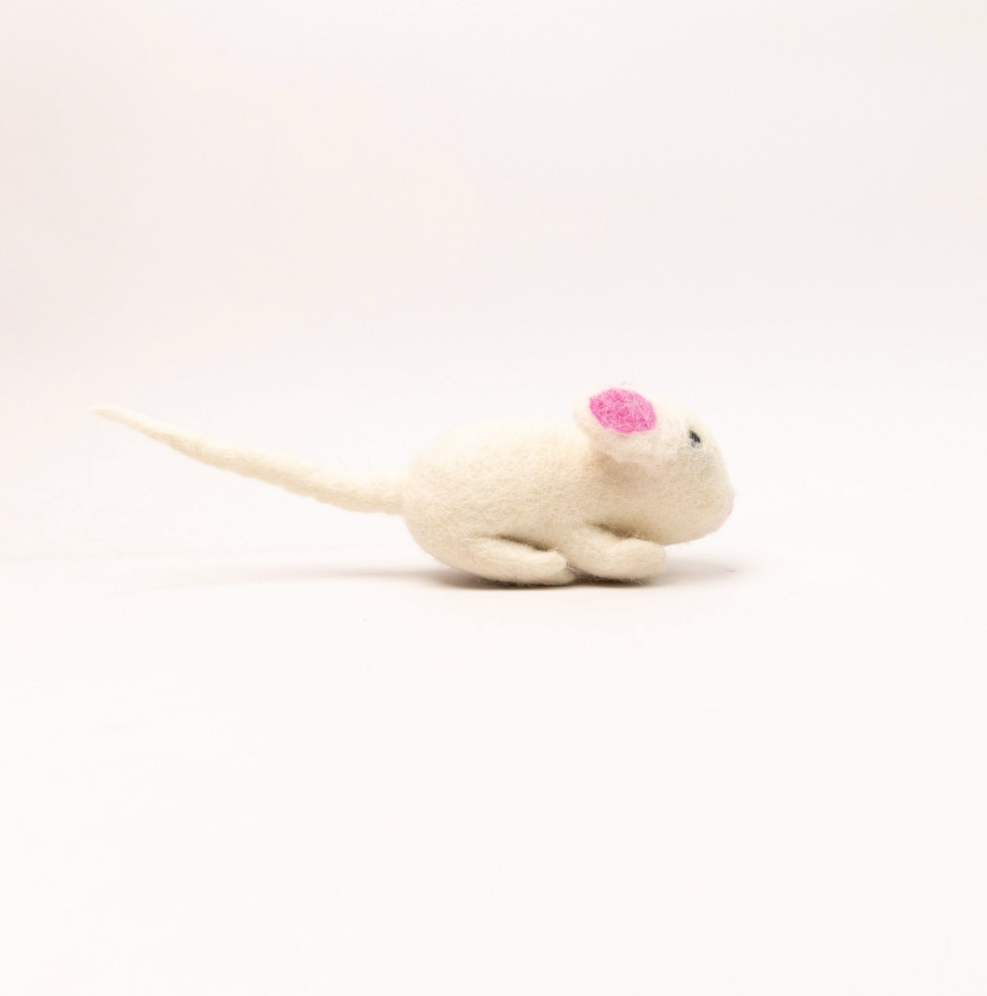 Catnip infused wool mouse toy