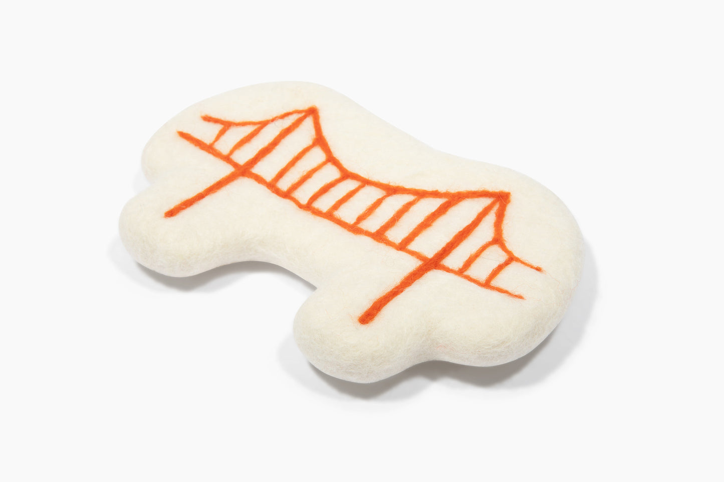 Golden Gate Bridge wool dog toy