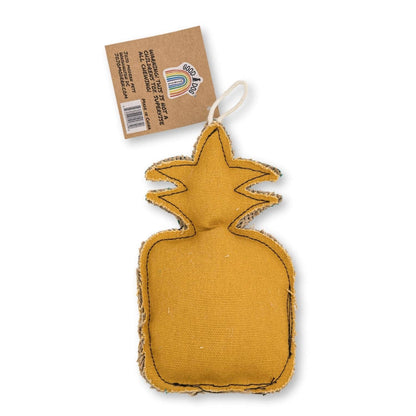 Sustainable Pineapple-Shaped Canvas & Jute Chew Toy for Dogs