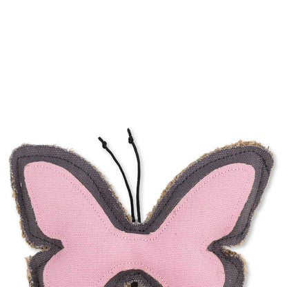 Sustainable Butterfly-Shaped Canvas & Jute Chew Toy for Dogs