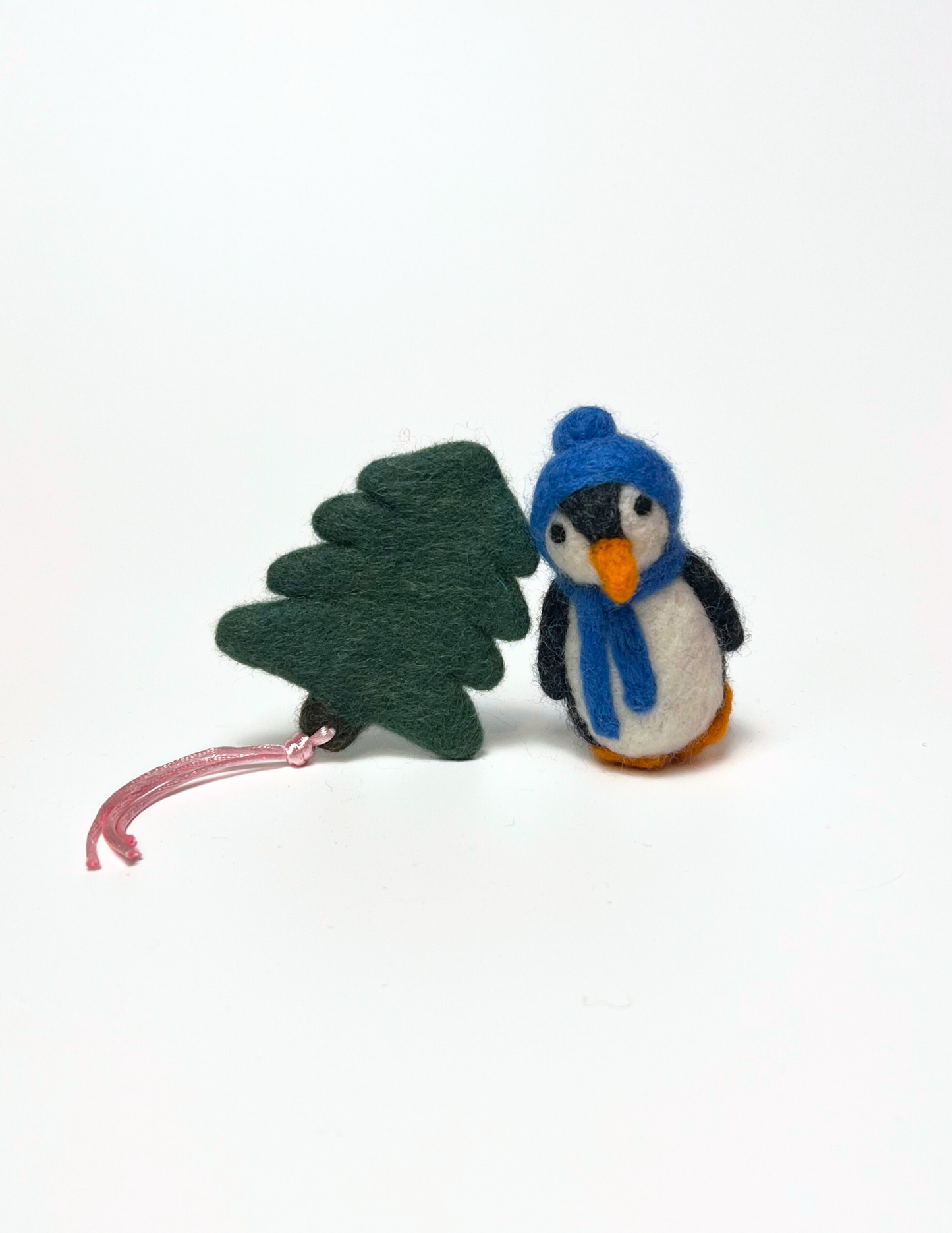 Penguin and tree wool catnip toy