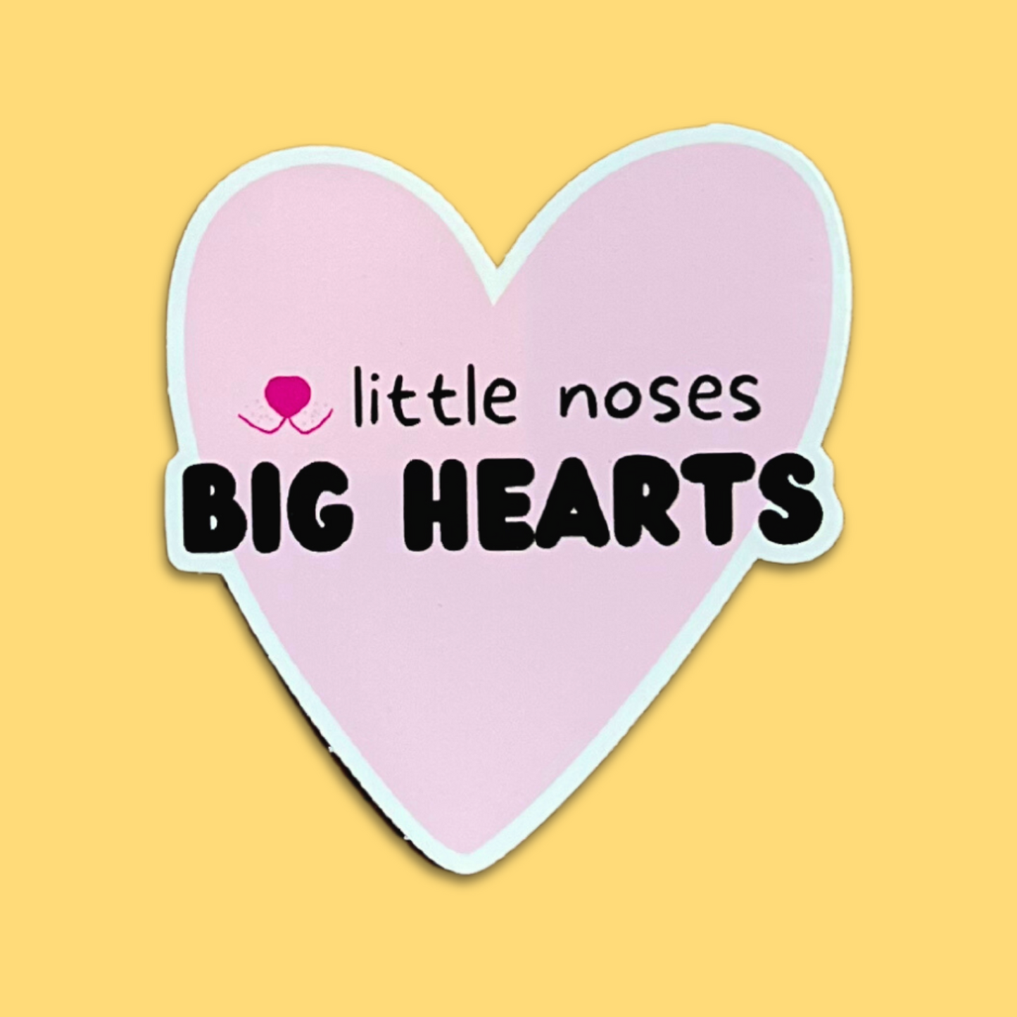 Little noses big hearts sticker