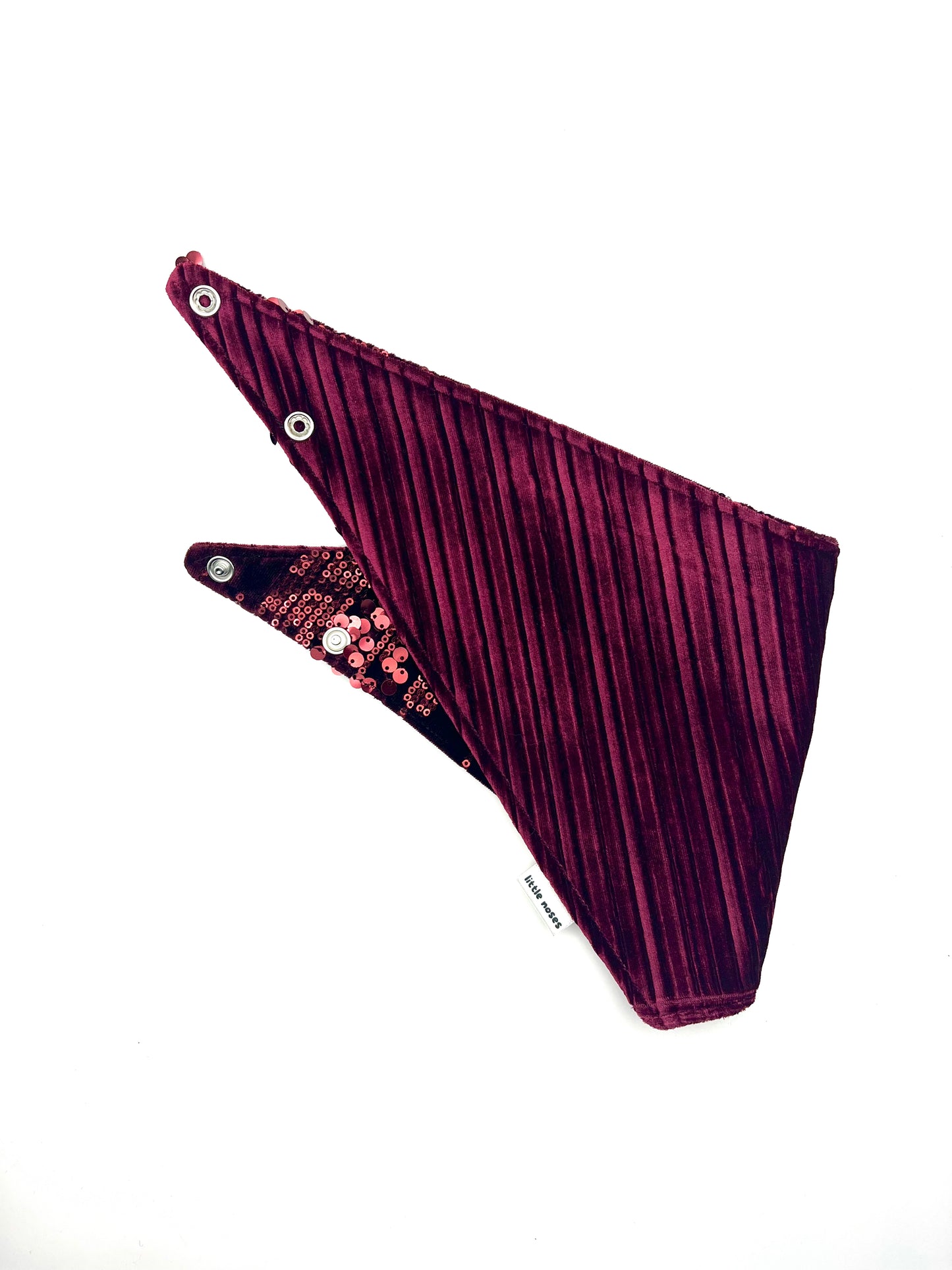 Burgundy luxury reversible pet bandana