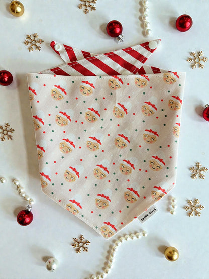 Mrs. Claus reversible pet bandana