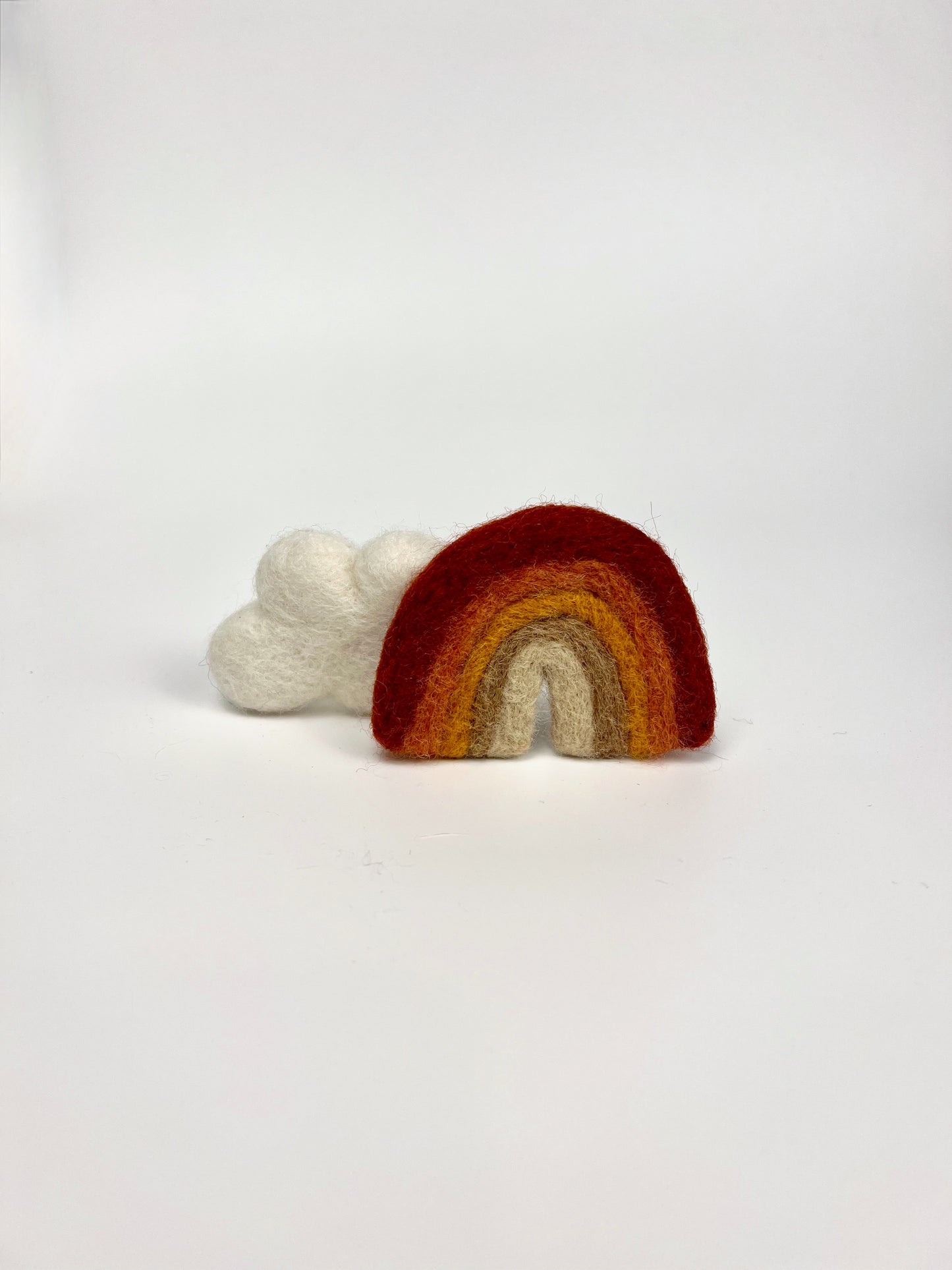 Autumn rainbow wool catnip toy