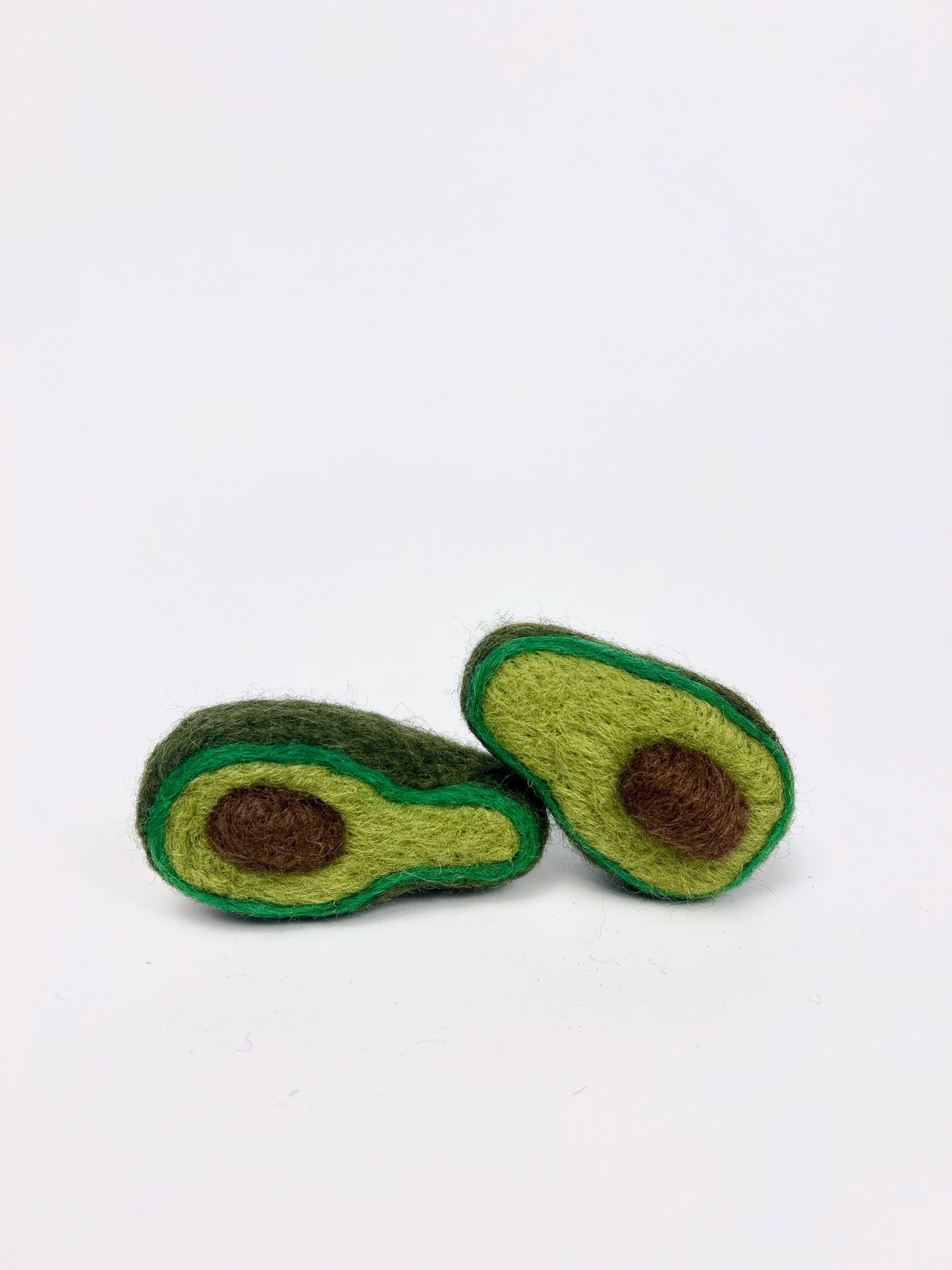 Double avocado wool catnip toy