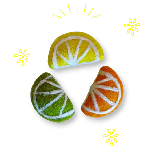 Citrus trio catnip infused cat toy (set of 3)