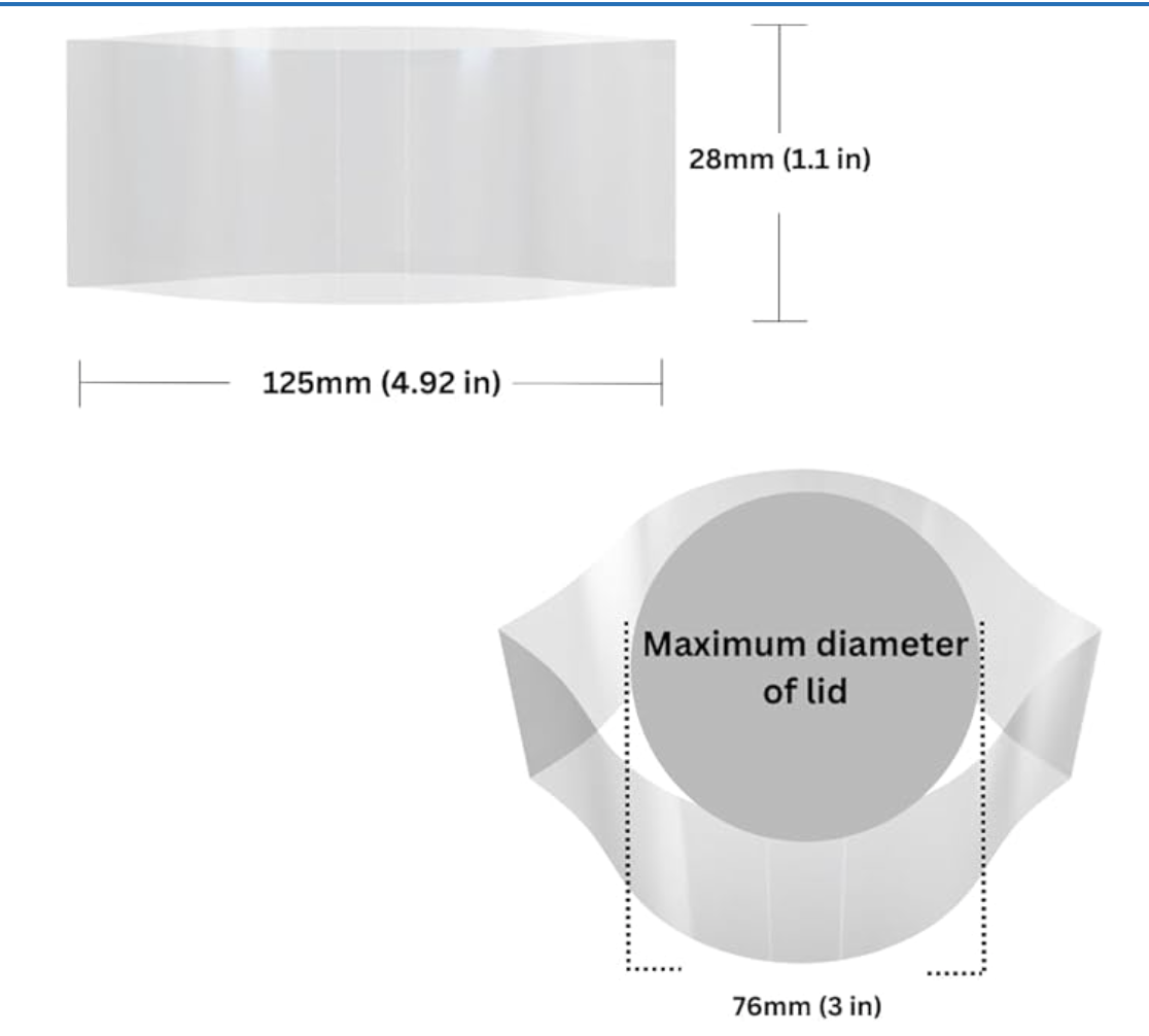 125 x 28 mm Clear Perforated Shrink Bands