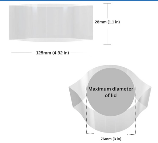 125 x 28 mm Clear Perforated Shrink Bands