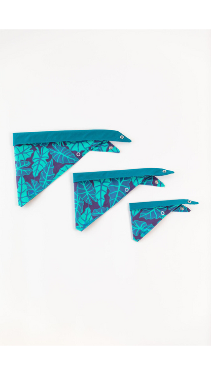 Alocacia leaves reversible pet bandana