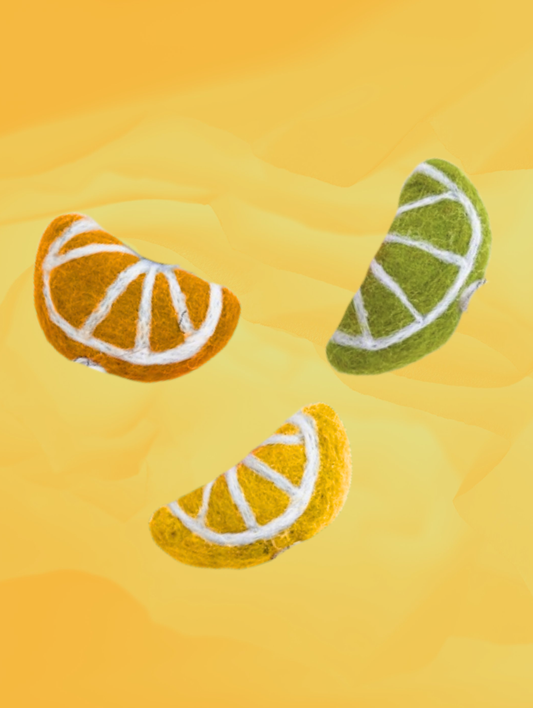 Citrus trio catnip infused cat toy (set of 3)
