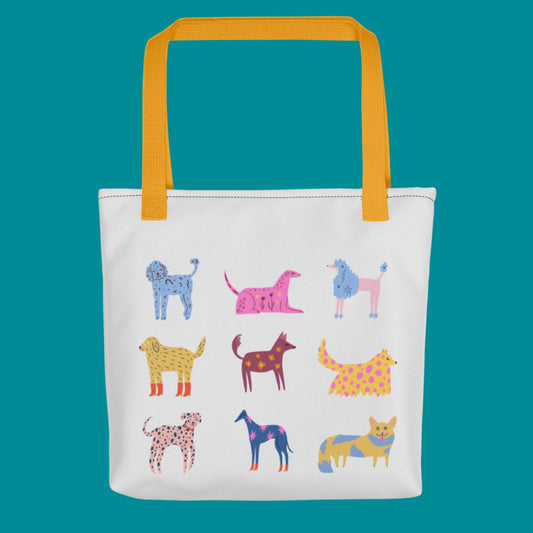 Puppy party tote bag