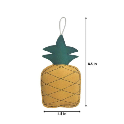 Sustainable Pineapple-Shaped Canvas & Jute Chew Toy for Dogs