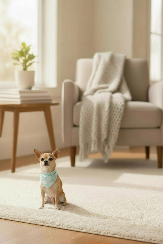 Blue skies ahead reversible pet bandana