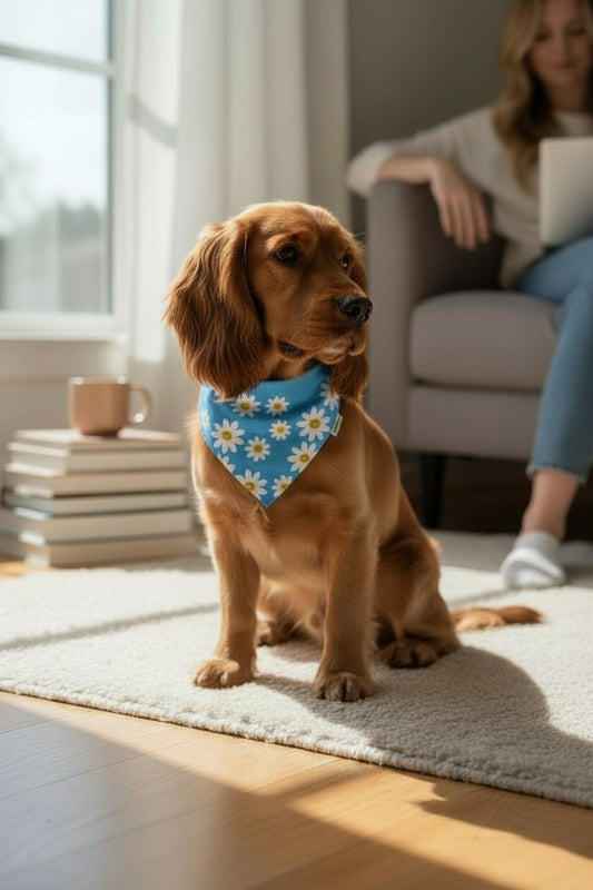 Happy daisies reversible pet bandana