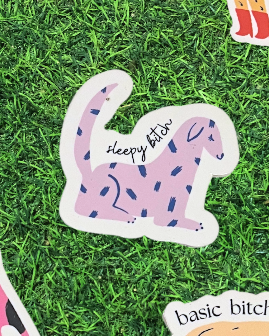 Sleepy b*tch sticker