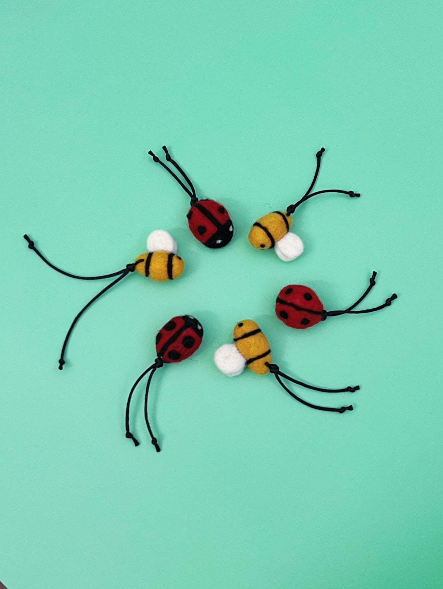 Ladybirds and the bees wool catnip toy